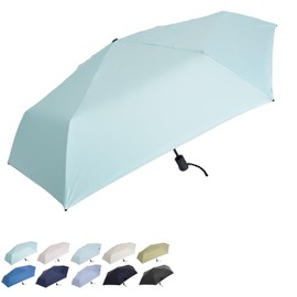 Lightweight 8.8 oz (250 g) Automatic Open and Close Compact: Automatic Ultralight Umbrella, Sunscreen, Black, Plastic, Parasol, Festival Collection, 6 Ribs, Sunny, Rain, Advertising, Present,