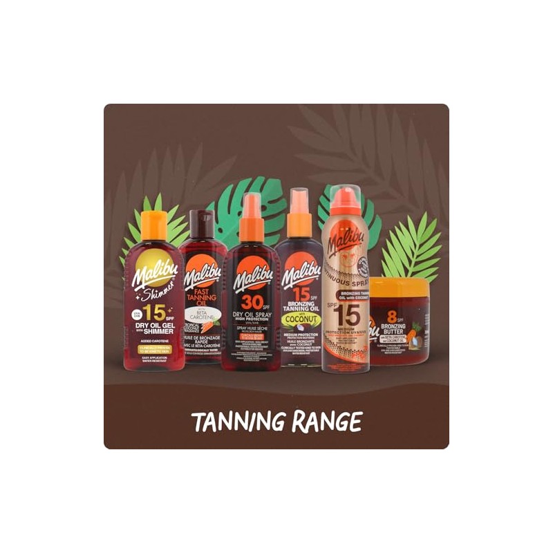 Malibu Sun SPF 8 Bronzing Tanning Oil, 100ml
