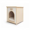 Solid Cedar Wood Indoor Pet House with Removable Cushion for
