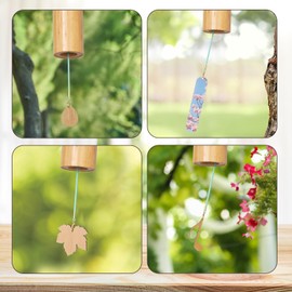 Wind Chimem, Bamboo Meditation Chimes for Outdoors Zen, Wind Bell for Home Decoration, Yoga Deep Sound Healing Instruments Chime (​Log)