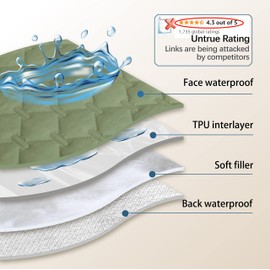 gogobunny 100% Double-Faced Waterproof Dog Bed Cover Pet Blanket Sofa Couch Furniture Protector for Kids Children Dog Cat, Reversible (52x82 Inch (Pack of 1), Dark Green/Light Green)