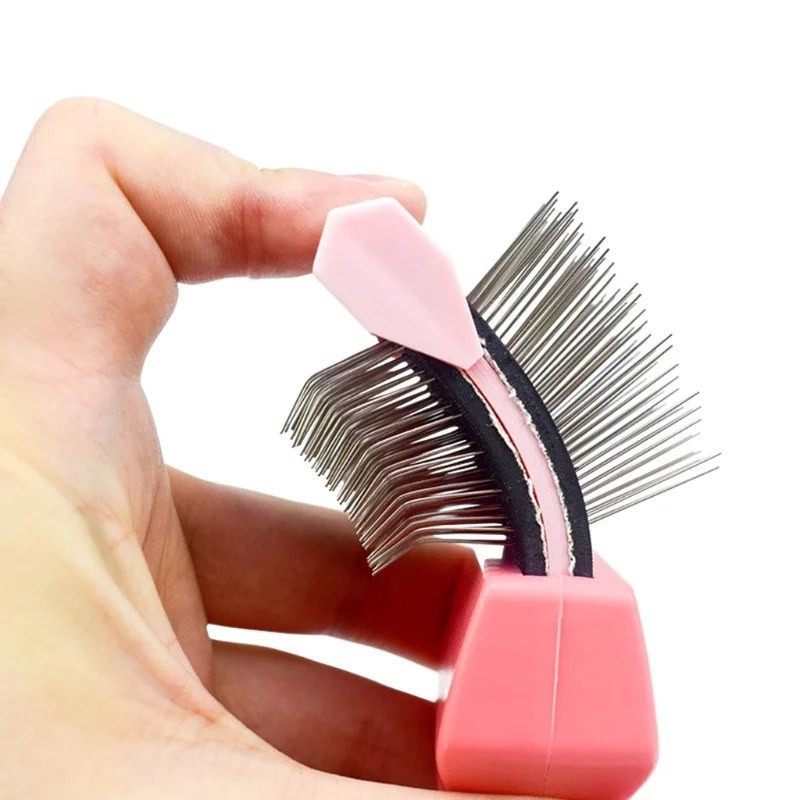 Dog Deshedding Brush – Double Sided Pet Hair Trimmer Comb,