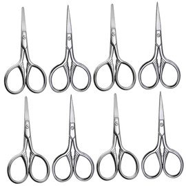 OHPHCALL 8pcs Professional Eyebrow Scissors for Men Stainless Steel Hair Cutting Scissors Grooming Clipper Nose Hair