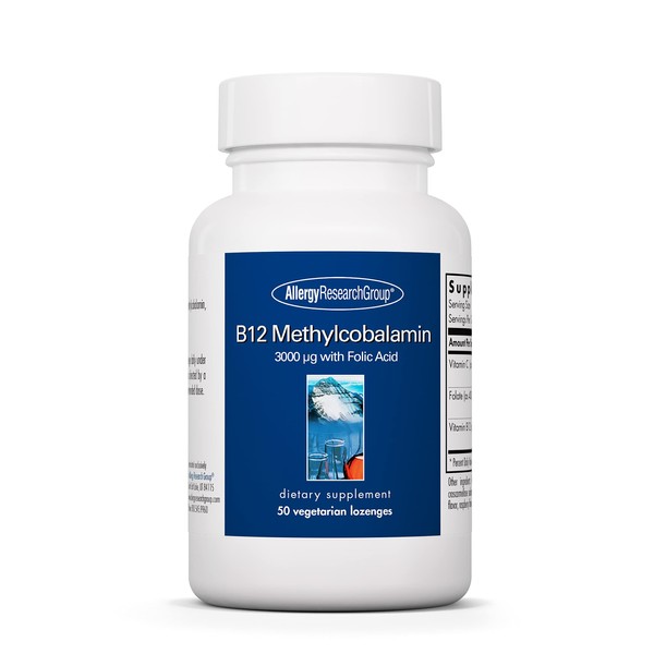 Allergy Research Group - B12 Methylcobalamin - for Brain, Nerves, Blood Cells - 50 Lozenges