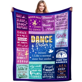 Dance Gifts Blanket Dance Gifts for Girls Throw Blanket Ultra Soft Cozy Lightweight Blankets Dance Lovers Christmas Birthday Gifts 50"X40"