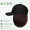 Qlenkay Baseball Cap with Hair 14in Short Hairstyle Straight Bob