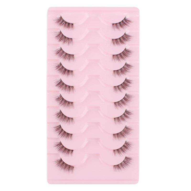 Glowing Win Half Eyelashes, Cateye Natural Look Artificial Eyelashes, 10