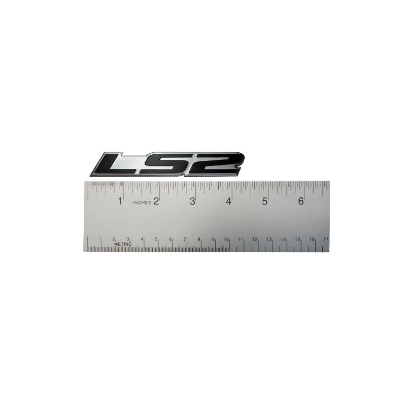 ERPART LS2 Embossed Black on Highly Polished Silver Real Aluminum