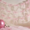 4 Pcs Pink Bow Garland Banner Pre Strung