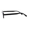 Bottom Half Plastic Rim Round Oval Powered Reading Glasses Black