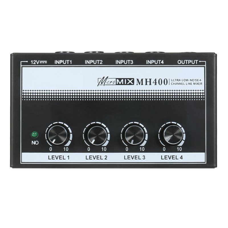 MH400 Ultra Low-Noise 4-Channel Line Mixer Mini Audio Mixer with