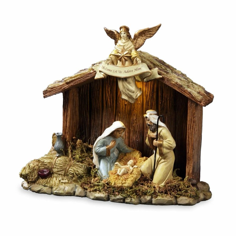 The San Francisco Music Box Company Nativity Stable with Holy