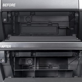 JKCOVER Glove Box Organizer Compatible with Toyota 4Runner 2010-2020 2021 2022 2023 2024 Divider Accessories Insert Box ABS Secondary Storage