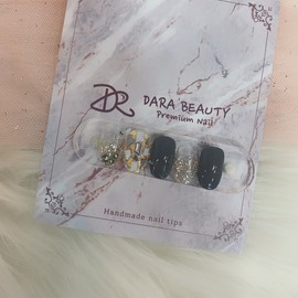[Handmade nail tip] Stone gradient mother-of-pearl nails / [수제네일팁] 스톤그라데이션 자개네일