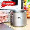 TOMSHOO Ultralight Titanium Cup Outdoor Portable Camping Picnic Water Cup