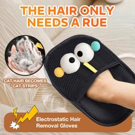 YoPoll Cat Dog Hair Remover Gloves, Efficient Grooming Gloves for Pet Hair, Reusable Electrostatic Pet Cat Dog Hair Remover Brush Tool