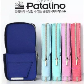 Patarino 학생용필통 슬림형파우치 파타리노 선물 중형 슬림한 화장붓보관 합성피혁 화장품보관 주니어 약청소년fgh9 [파타리노 파우치 M라이트핑크 FY375 Q] Slim Pencil Case for Students, Patarino Gift, Medium Slim Makeup Brush Storage, Synthetic Leather Cosmetic Storage, Junior Youth fgh9 [Patarino Pouch M Light Pin