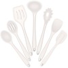 E-far Silicone Cooking Utensils Set, 7-Piece White Heat Resistant Kitchen