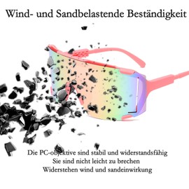 JINGTOPS Cycling Glasses Men Women Sports Sunglasses Quick Glasses Rave for Outdoor Sports Hiking Cycling Driving Running Fishing (Pink)