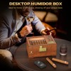 XIFEI Cigar Humidor Box, Cedar Wood Desktop Cigar Case with