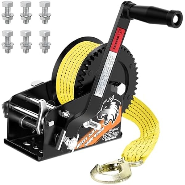 Boat Trailer Winch, Heavy Duty Hand Crank winch with 33FT