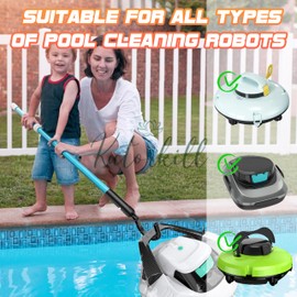 Hook for All Robotic Pool Cleaner, Kutorkill Pool Accessories Hook Customized for Pool Vacuum Robot Including Cordless, Ideal Hooks for Telescopic Poles (2 Pack)