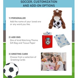 DolliBu Lying Brown Horse Stuffed Animal with Soccer Ball Plush - Soft Huggable Horse Adorable Playtime Plush Toy, Cute Farm Life Gift for Kids and Adults - 10.5 Inch