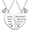 JMIMO BFF Necklaces for 2 Girls Best Friend Necklaces Friendship Gifts Long Distance Presents Best Friend Birthday Christmas Graduation Gifts