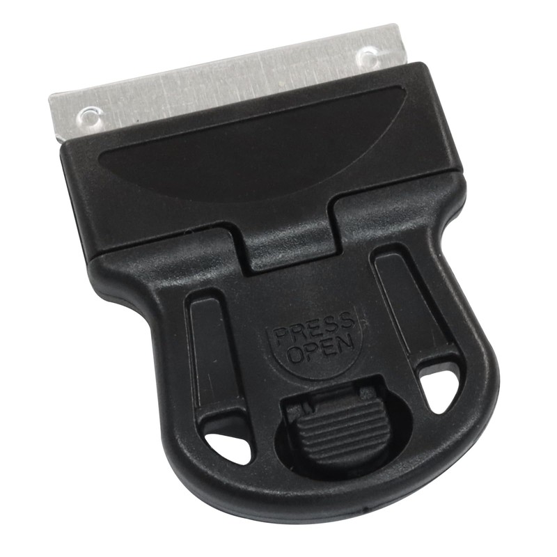 Zorveiio 4 Pack Mini Plastic Razor Blade Scraper, Black High