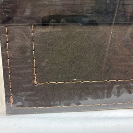 Via Deco New 4 pk Brown Faux Leather Antibacterial Placemats - Via Deco