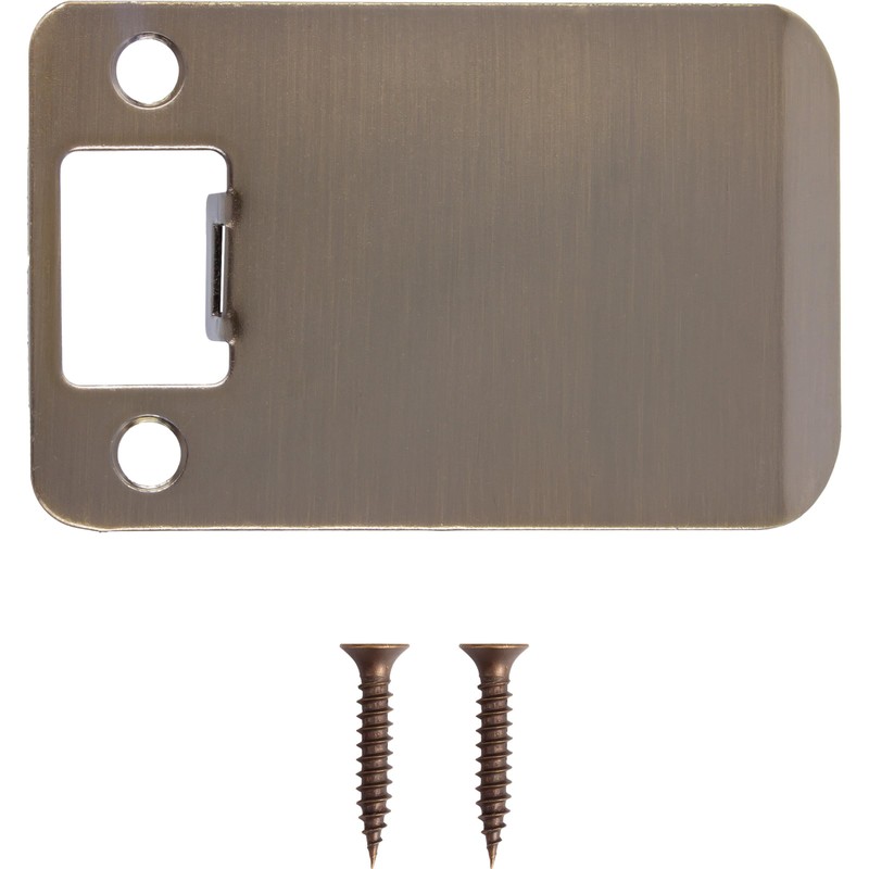 Round Corner Extended Lip Strike Plate, 2-1/4" x 3", (3-1/2"