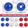 SOFPLATE 1200Pcs Independence Day Beads Patriotic Beads Bulk 6mm Small