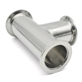 QiiMii SS304 Sanitary Vacuum Fittings - KF-40 Tri Clamp Tee 3 Way