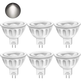 Boxlood MR16 LED Bulbs, 12 Volt, GU5.3 Bi-Pin Base, 40-Degree, 5-Watt (50-Watt Equivalent), 500 Lumen, 6000K Cool White, Spotlight LED Bulbs, 6 Pack