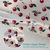Red Cherries Satin Pillow Case Silk Satin Pillowcase 1Pack 20"X26"