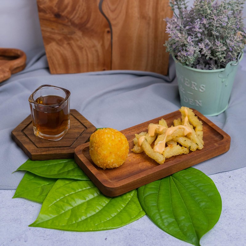 sourcing map 4PCS Hexagon Coasters for Drink, Mosaic Bamboo Coasters,