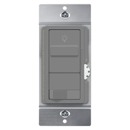 TOPGREENER Digital Dimmer Light Switch for 200W Dimmable LED/CFL Lights, Single Pole/3-Way LED Slide Dimmer Light Switch, Neutral Wire Not Required, UL Listed, TGSDS3-GY, Gray, 1 Pack