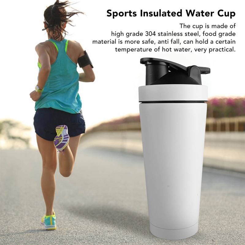 Sports Insulated Water Cup 750ml Double Layer Threaded Mouth Stainless