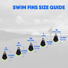 Churchill® Vortex Swim Fins (Lime Green, Large)