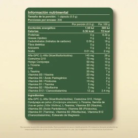 Vitalbotanics Nootropico  Con Melena De Leon Con 200 Caps                                                                                             