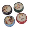 4Pcs Christmas Scented Candles Gifts Set Soy Wax Plant Oil
