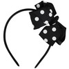 Motique Accessories Girls Polka Dot Bow Headband (Black)