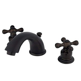 Kingston Brass KB965AX Victorian Widespread Lavatory Faucet with Metal Cross Handle, Oil Rubbed Bronze