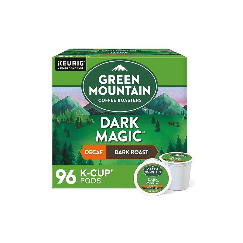 Green Mountain Coffee, Dark Magic Decaf, Single-Serve Keurig K-Cup Pods,