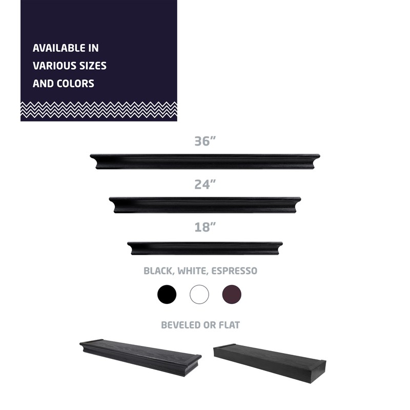 HIGH & MIGHTY 515661 Decorative 24" Floating Shelf Holds up