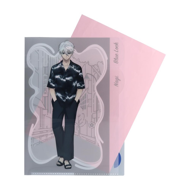 Sunstar Stationery Blue Rock Clear File, 5 Pockets, Nagi, S2139987