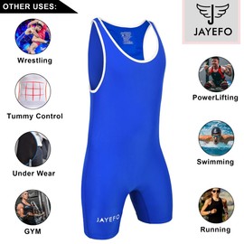 Jayefo Adult Wrestling Singlet (X-Large, Blue)