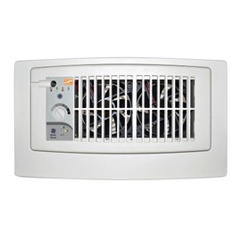 Suncourt Flush Fit HC500-W Vent Cover with Fan Booster with Adapter Plate, Energy Efficient AC Register Booster, Improved Air Flow for Better Indoor Heating and Cooling, White