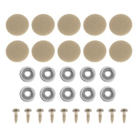 INFINAUTO Headliner Button Buckle Repair Clip, Car Roof Interior Ceiling Fixing Roof Snap Rivets Retainer Metal Lint Beige, 10Pcs