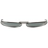 Solar Shield Clipon Rectangular 5 54 Polarized Sunglasses ,Gunmetal,54 mm